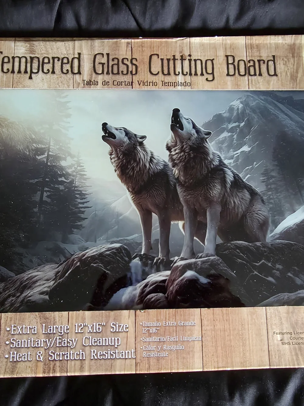 Wolf OR Bear Tempered Glass NEW 12x16